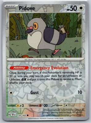 Pidove 133/162 Reverse Holo SV05: Temporal Forces NM - Image 1 of 2