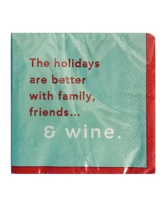 Servilletas Hallmark Celebrate Las fiestas son mejores... Divertido 4.6”x4.9” 20ct pk NUEVO Foto 1 de 4