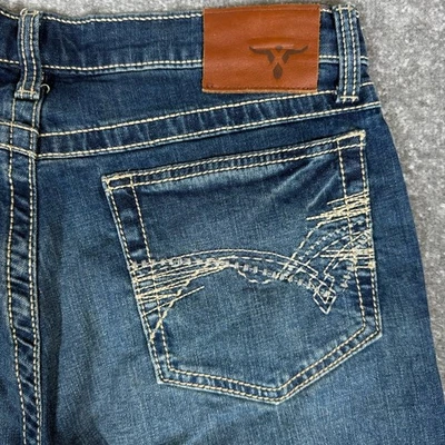 Pantalones de mezclilla Wrangler 20X para hombre 30x30 azul elástico tiro bajo calce ajustado corte bootcut Foto 1 de 4