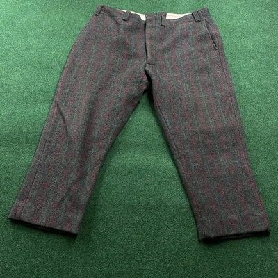 Pantalones de lana pesada vintage para hombre talla 40 gris 80S leñador a cuadros se adapta a 40x26 HECHOS EN EE. UU. Foto 1 de 4