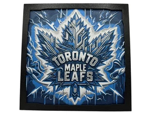 200mm x 200mm (8") 3D Printed Hueforge Artwork Toronto Maple Leafs - Picture 1 of 1