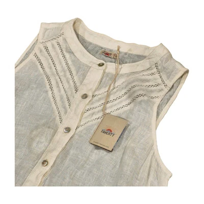 Vestido Faherty Bria Lino Oyster WDU2922 Botón Delantero Para Mujer L Nuevo Con Etiquetas Foto 1 de 4