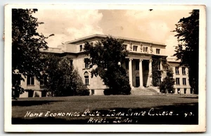 Cartolina RPPC Home Economics Building Iowa State College Ames IA PM 1945 - Foto 1 di 2