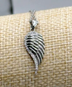 Sterling Silver Guardian Angel Pendant Necklace - Picture 1 of 3