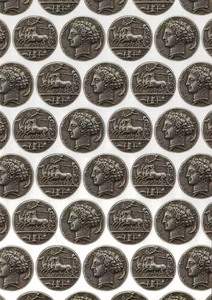 Postcard Greek Silver Coin, Syracuse, IT Decadrachms c400BC British Museum MNT - Picture 1 of 1