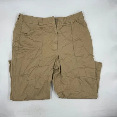 Liz Claiborne Womens Audra Skimmer Shorts Size 12 Beige Tan Flat Front Stretch - Image 1 of 4