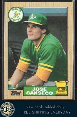Jose Canseco 1987 Topps #620 casi nuevo-como nuevo o mejor Oakland Athletics Foto 1 de 2