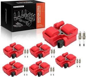 1994-11 Mercedes-Benz 6x Red Ignition Coil & 12x Double Iridium Spark Plug⭐F5⭐ - Picture 1 of 8