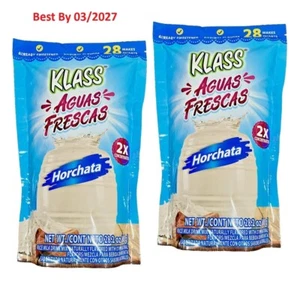 2-PACK Klass Aguas Frescas Horchata 28.2 Oz each bag, Natural Flavors, Sweetened - Picture 1 of 5