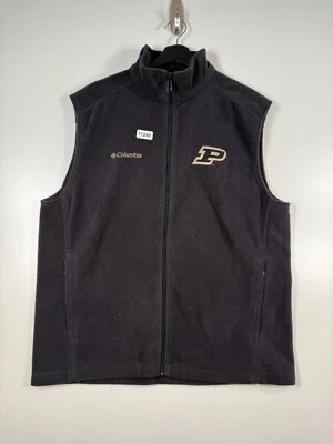 Chaleco polar Columbia unisex cremallera completa Purdue Boilermakers NCAA negro talla L 23x28 Foto 1 de 4
