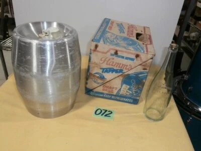 Vintage Hamm's Tapper Draft Beer Keg 2 1/4 gallons and Vintage Hamm's Bottle. - Image 1 of 3