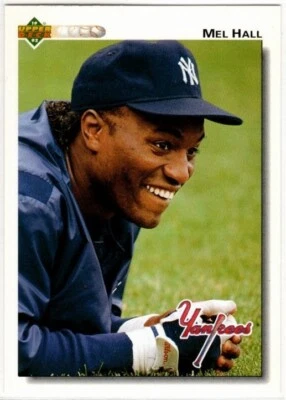 1991 Upper Deck #291  - Mel Hall - New York Yankees Baseball Card - Image 1 of 2