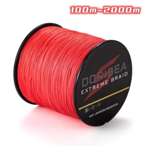 Dorisea Rot PE Geflochtene Angelschnur 100M 300M 500M 1000M 2000M 6LB-500LB - Picture 1 of 10