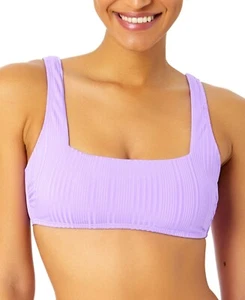 Top de bikini acanalado Salt and Cove para mujer junior cuello cuadrado púrpura talla grande - Imagen 1 de 1