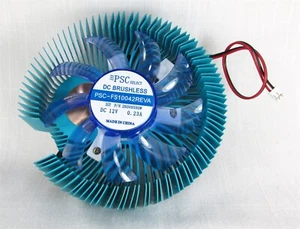 Heatsink Cooling Fan 2 Pin Lead PSC-fs10042 Rev A 12vdc .23a 55mm on Center - Picture 1 of 5