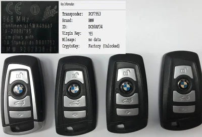 BMW F series Genuine blank key 5WK49661 868MHz  PCF7953 KEYLESS ENTRY  - Image 1 of 2