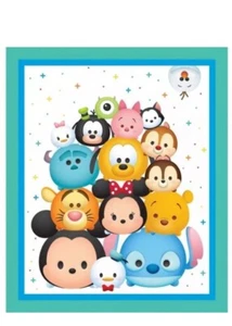 100% Cotton Patchwork Fabric ONE PANEL Disney Tsum Tsum Characters Panel - Picture 1 of 5