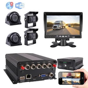 1080P GPS WIFI 2TB HDD Truck DVR MDVR Camera 7" Monitor PC Phone Realtime View - Picture 1 of 10