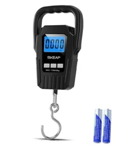 Digital Fish Scale Hanging Scale Fishing Scale, 110lb/50kg Luggage Black - Picture 1 of 7