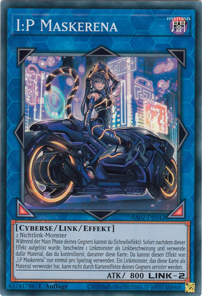 YU-GI-OH, I:P MASKERENA, SR, RA02-DE042, 1. Auflage, TOP - Bild 1 von 1