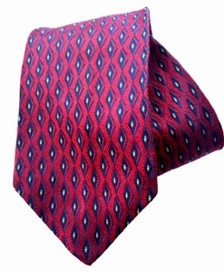 Robert Talbott Best of Class Men's 100% Silk Tie, Diamonds on Burgundy 59x4" - Picture 1 of 6
