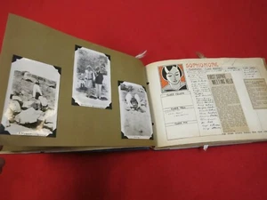 1924 SCHOOL / POLY SCRAPBOOK,PHOTOS,MEMENTOES,CERTIFICATES,CARDS,PATCHES,3"THICK - Picture 1 of 12