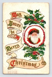 Postcard Christmas Santa 1911 Posted Lowell Massachusetts MA - Picture 1 of 2
