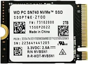 Western Digital WD PC SN740 NVME M.2 2230 SSD 1TB 2TB PCIe 4x4 For Surface Steam - Afbeelding 1 van 6