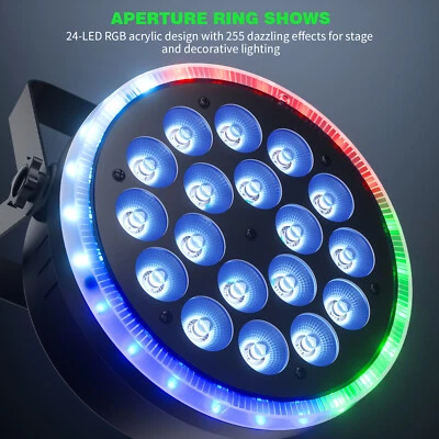 180W 18LED PAR Lights RGBW Stage Lighting DMX Disco Party Club Light Light Strip - Image 1 of 4