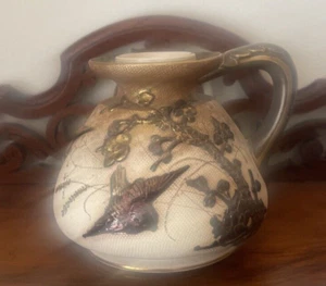 DOULTON BURSLEM POTTERY FINGER OIL LAMP BASE U.S PATENT DECORATED IN RELIEF - Picture 1 of 7