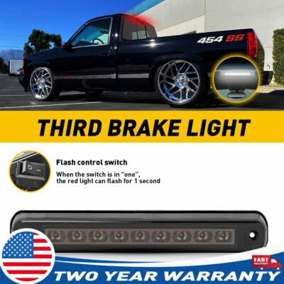Para GMC Chevy C/K 1500 3500 2500 1988-1998 LED Tercer Freno Tercera Luz de Carga Lámpara Foto 1 de 4