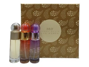 Perry Ellis 360 for Women 3 Pc Gift Set 1oz Each Coral, Purple Perfume Spray - Picture 1 of 6