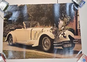 VINTAGE 1932 MERCEDES BENZ SSK - CLASSIC CAR - 28x20" POSTER 1978 - Picture 1 of 13