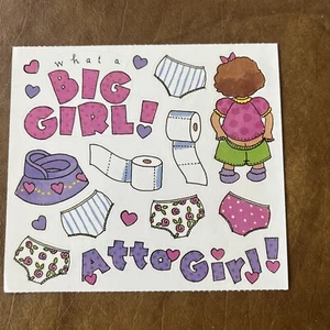 Álbum de recortes calcomanías raras Frances Meyer What A Big Girl entrenamiento para ir al baño Atta Girl - Imagen 1 de 8