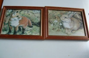 wood and glass country animals picture frames - Picture 1 of 5