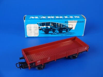 MARKLIN H0 - 4503 - Low Sides Goods Truck - Version 7: 1973-75 (70)/ BOX - EXC - Image 1 of 2