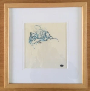 Schneewittchen & die sieben Zwerge Dopey echte Kunstskizze Mike Royer gerahmt - Bild 1 von 6