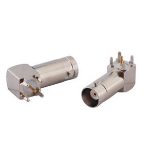 50X BNC Jack Female Thru Hole Right Angle PCB Mount RF Coax Connector for Audio - Picture 1 of 5