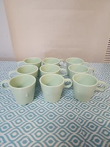 9 tazas de café apilables vintage de melamina verde menta mercancía de Texas  - Imagen 1 de 8