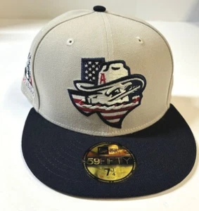 Amarillo Sod Poodles MILB NE 2024 July 4th FITTED Hat ~ Stone/Red/Blue - Picture 1 of 5