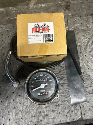Kit velocímetro MID-USA 48008 - 0–120 MPH - FX 1973–1987, FL 1977+ - Incluye aprox. Foto 1 de 2