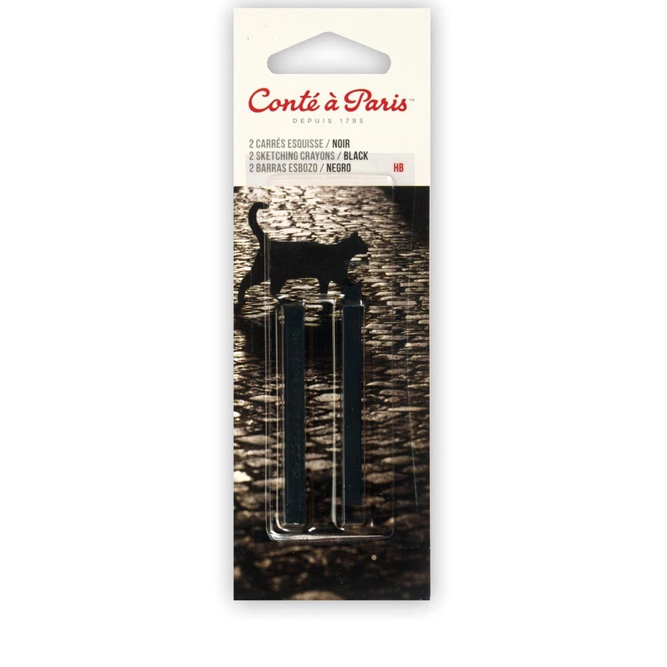 Lápis de cor Conte a Paris preto HB pacote com 2 unidades - Imagem 1 de 1