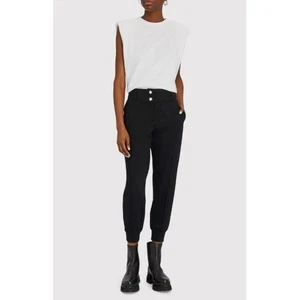 Derek Lam 10 Crosby Chelsea Jogger Pants Women's Size Small Black Pockets Comfy - Picture 1 of 8