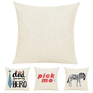 8 PCS Sublimation Blanks Linen Pillow Cases Cushion Cover Throw Pillow Covers... - Picture 1 of 7