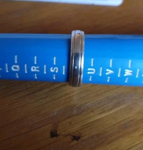 4,5 g gebrauchter 4,9 mm breiter Band 925 gestempelt Sterlingsilber Ring Größe T - Bild 1 von 11
