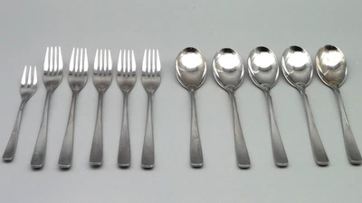 WMF Vision Cromargan Protect Gabeln Löffel für 5 Personen 11 Teile glänzend - Bild 1 von 4