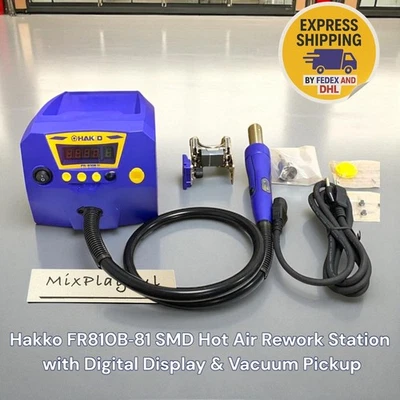 Hakko FR810B‑81 SMD Hot Air Rework Station with Digital Display & Vacuum Pickup - Image 1 of 3