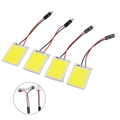 4 Pcs 24SMD COB LED T10 4W Light Car Interior Panel Lights Dome Lamp Bulbs White - Image 1 of 4