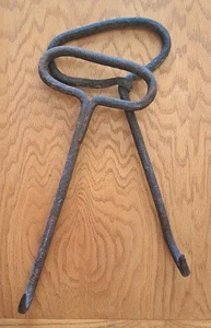 Antique Iron Hay or Ice Bailing Hooks Country Barn with Petina 17 inch - Picture 1 of 5