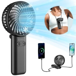 Upgraded Handheld Fan, 5 Speeds Strong Airflow Hand Fan [Max 27 Working Hours... - Picture 1 of 8
